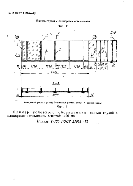 ГОСТ 21096-75 Панели оконные стальные из горячекатаных и гнутых профилей для производственных зданий (фото 3 из 15)