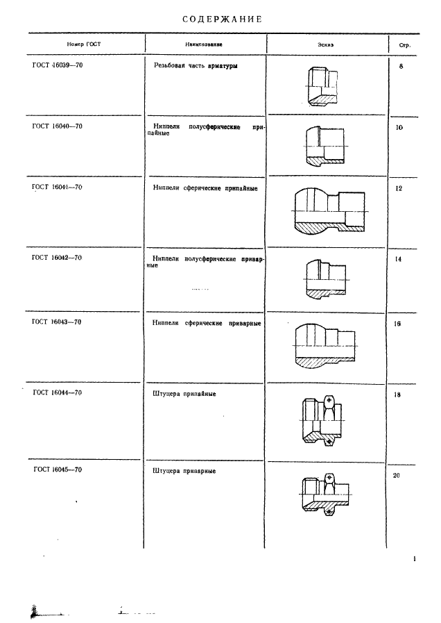 ГОСТ 16039-70 Резьбовая часть арматуры для соединений трубопроводов по внутреннему конусу. Конструкция и размеры (фото 2 из 9)