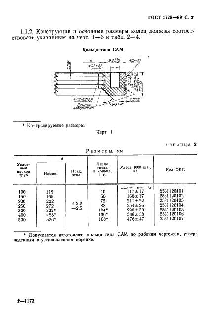 ГОСТ 5228-89 Кольца резиновые для муфтовых соединений асбестоцементных труб. Технические условия (фото 4 из 21)