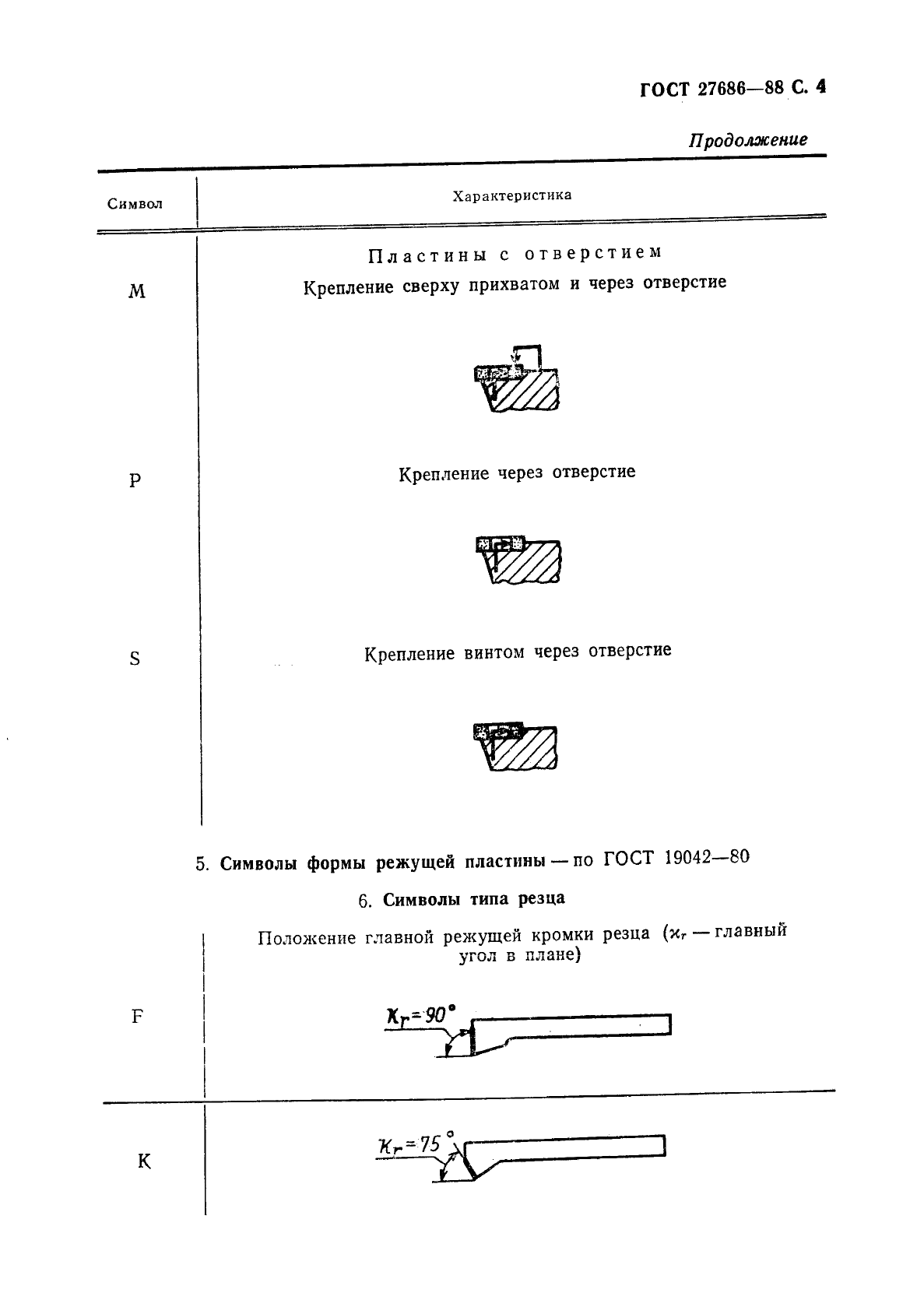 ГОСТ 27686-88 Резцы расточные с механическим креплением режущих сменных многогранных пластин. Обозначения (фото 5 из 8)