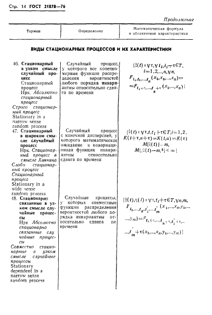 ГОСТ 21878-76 Случайные процессы и динамические системы. Термины и определения (фото 17 из 33)