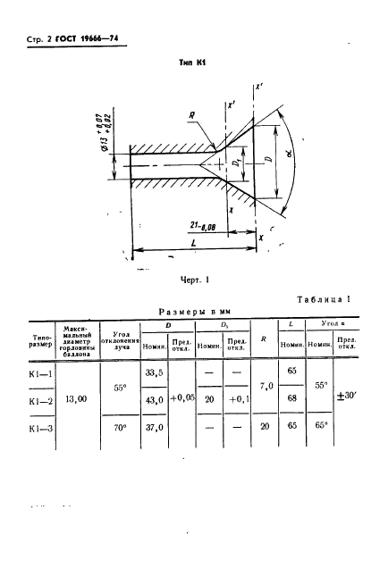 ГОСТ 19666-74 Приборы электроннолучевые. Калибры для проверки условной линии. Типы и основные размеры (фото 4 из 10)
