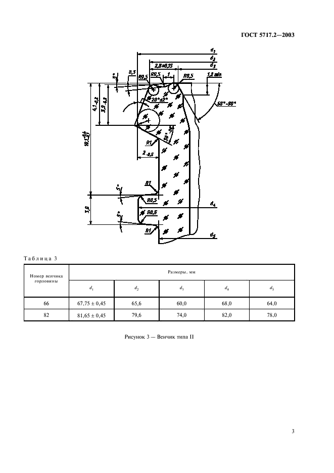ГОСТ 5717.2-2003 Банки стеклянные для консервов. Основные параметры и размеры (фото 5 из 14)