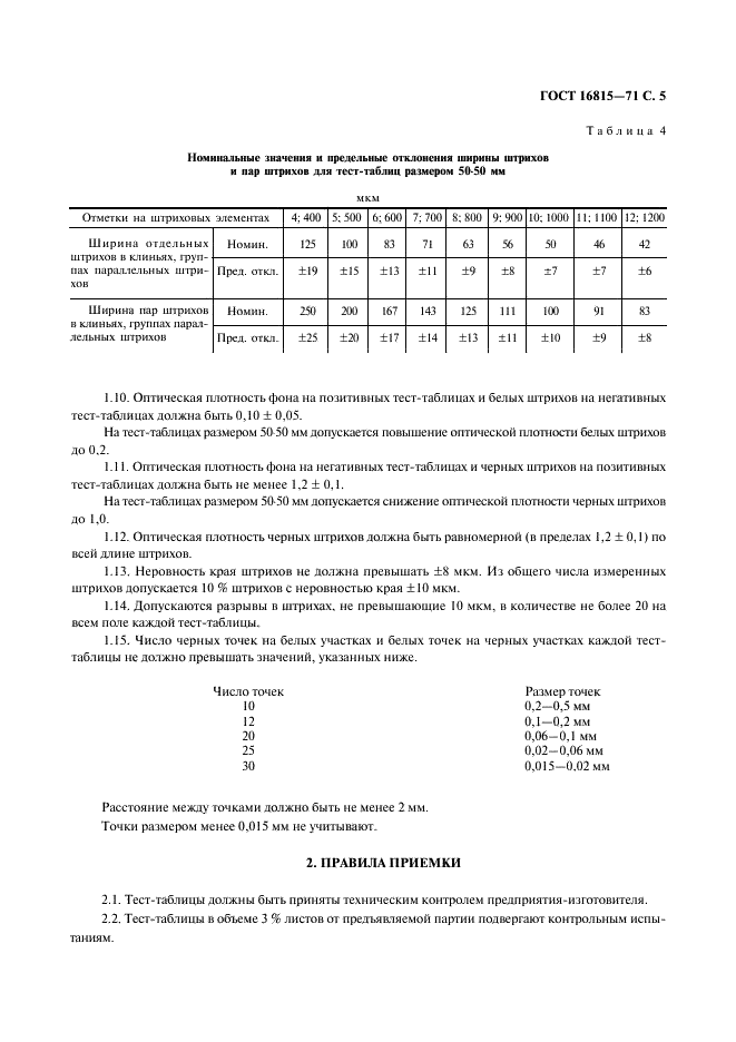 ГОСТ 16815-71 Тест-таблица 0159К-12 для факсимильных аппаратов (фото 6 из 10)