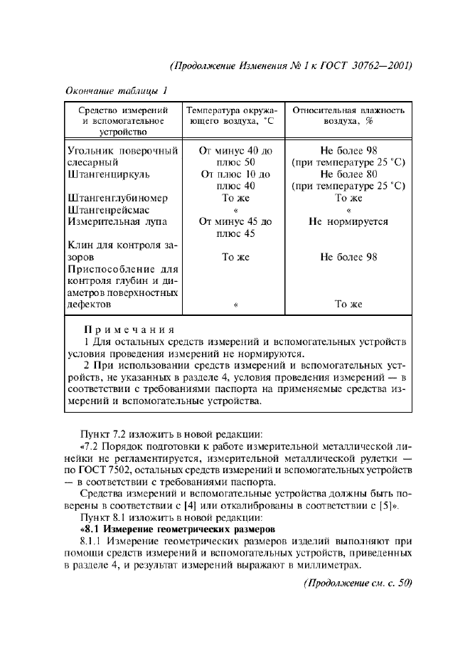 Изменение №1 к ГОСТ 30762-2001  (фото 3 из 22)