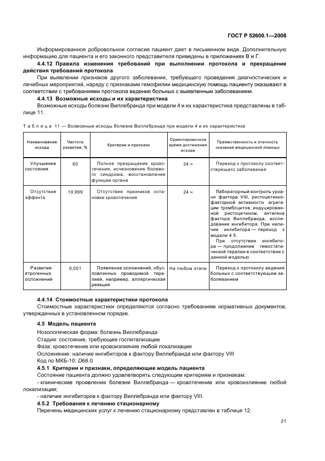 ГОСТ Р 52600.1-2008 Протокол ведения больных. Болезнь Виллебранда (фото 25 из 46)