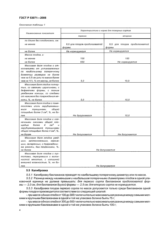 ГОСТ Р 53071-2008 Баклажаны свежие, реализуемые в розничной торговле. Технические условия (фото 7 из 15)