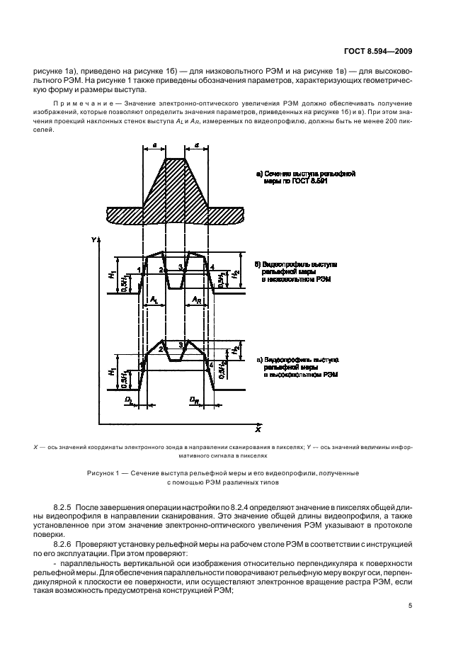 ГОСТ 8.594-2009 Государственная система обеспечения единства измерений. Микроскопы электронные растровые. Методика поверки (фото 9 из 12)
