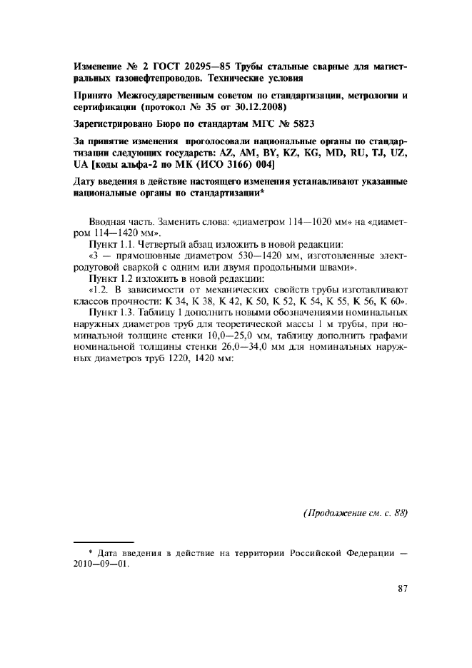 Изменение №2 к ГОСТ 20295-85  (фото 1 из 6)