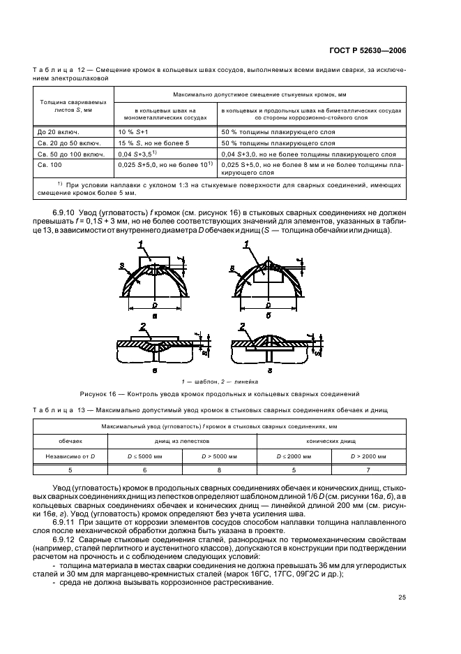 ГОСТ Р 52630-2006 Сосуды и аппараты стальные сварные. Общие технические условия (фото 29 из 82)