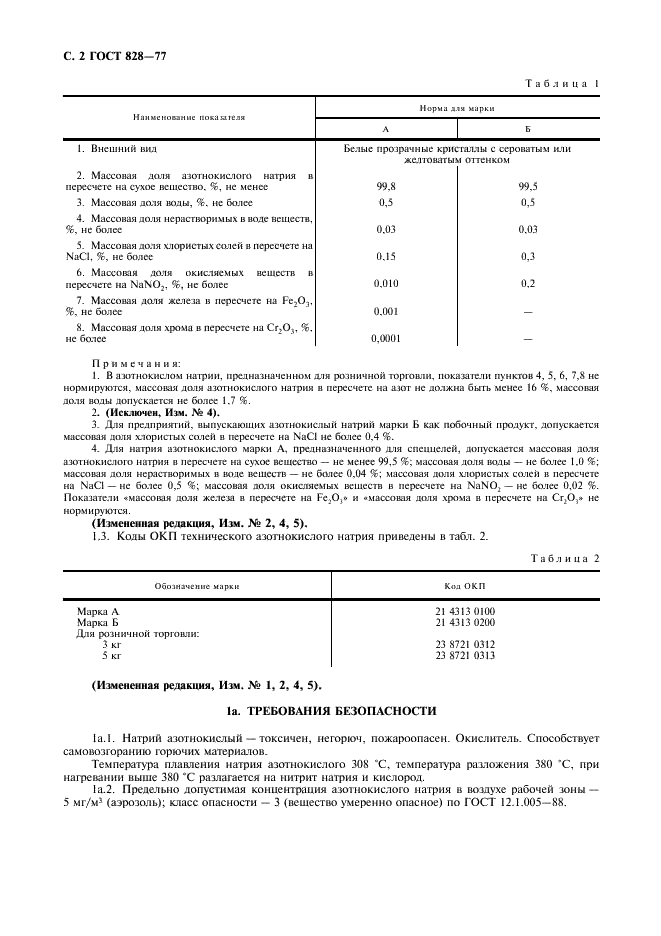 ГОСТ 828-77 Натрий азотнокислый технический. Технические условия (фото 4 из 14)